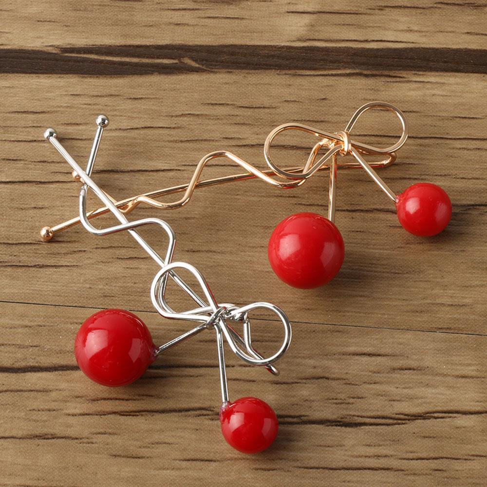 Kẹp Tóc Quả Cherry Dạng Xoắn Phong Cách Hàn Quốc Cho Nữ