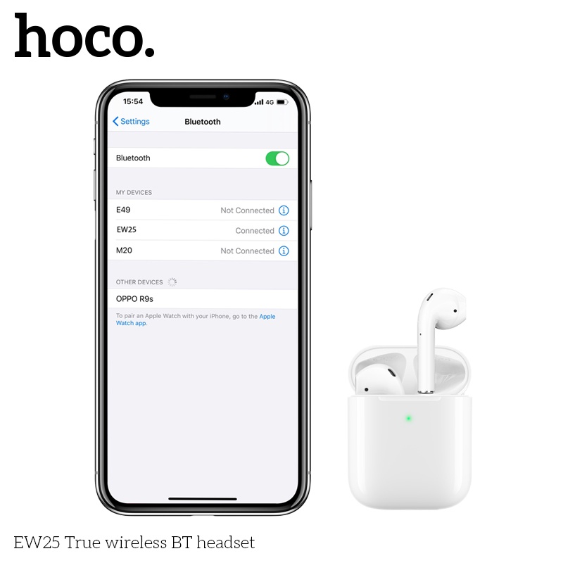 Tai nghe nhét tai không dây Hoco EW25 TWS 5.3 kết nối bluetooth có micro tiện dụng dành cho Android