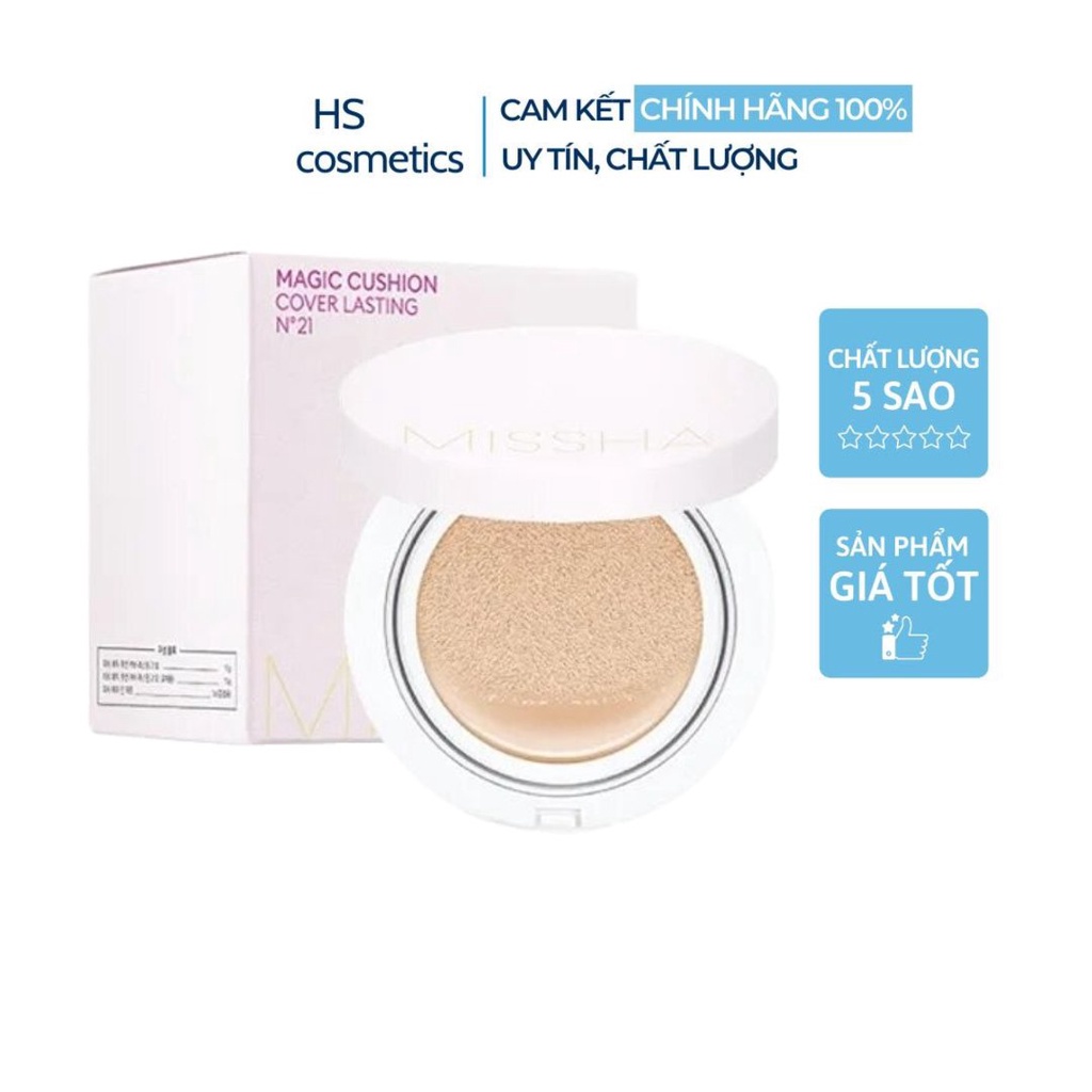 Phấn Nước Missha Magic Cushion Cover Lasting Màu Hồng ( hscosmetics)