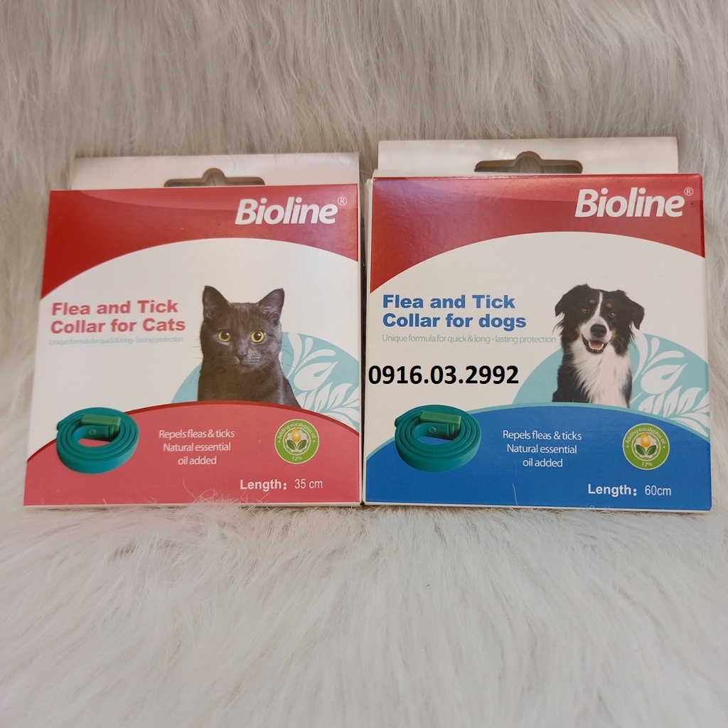 Vòng chống ve rận cho chó mèo Bioline, Vòng trị ve rận chó mèo Bioline