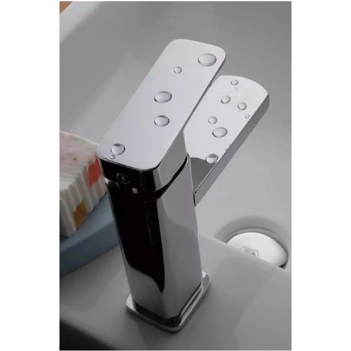 Vòi bồn rửa mặt, vòi Lavabo nóng lạnh INOX 304 VUÔNG BÓNG chắc chắn phân loại 20cm và 30 cm kèm dây NL