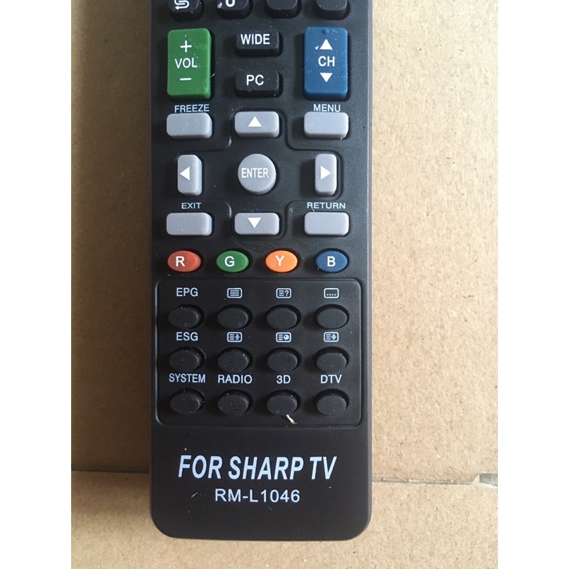 Remote điều khiển tivi SHARP RM-L1046 ,remote tivi sharp RM-L1046 , Tặng pin AA .Bảo hành 6 tháng 1 đổi 1