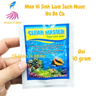 [Mã PET1504 giảm 8% đơn 300K] Men Vi Sinh Clear Master SIêu Lọc Nước Cho Bể Cá - Làm Sạch Hồ Cá gói 10 gram