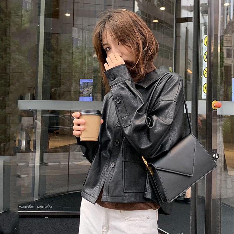 Áo khoác da phong cách dạo phố cá tính năng động cho nữ size S-4XL | BigBuy360 - bigbuy360.vn