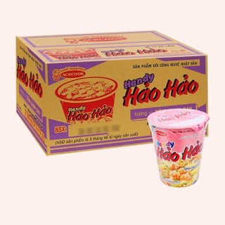Thùng 24 ly Mì handy HẢO HẢO tôm chua cay 67g / Mì HẢO HẢO handy tôm chua cay thùng 24 ly