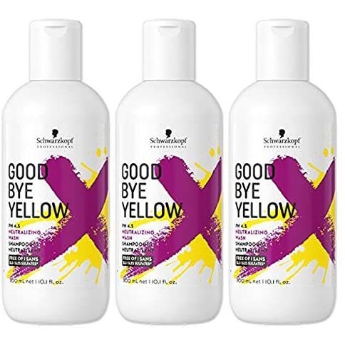 Dầu gội khử vàng Goodbye Yellow cho tóc trắng xám bạch kim 300ml  Schwzkopf  Professional