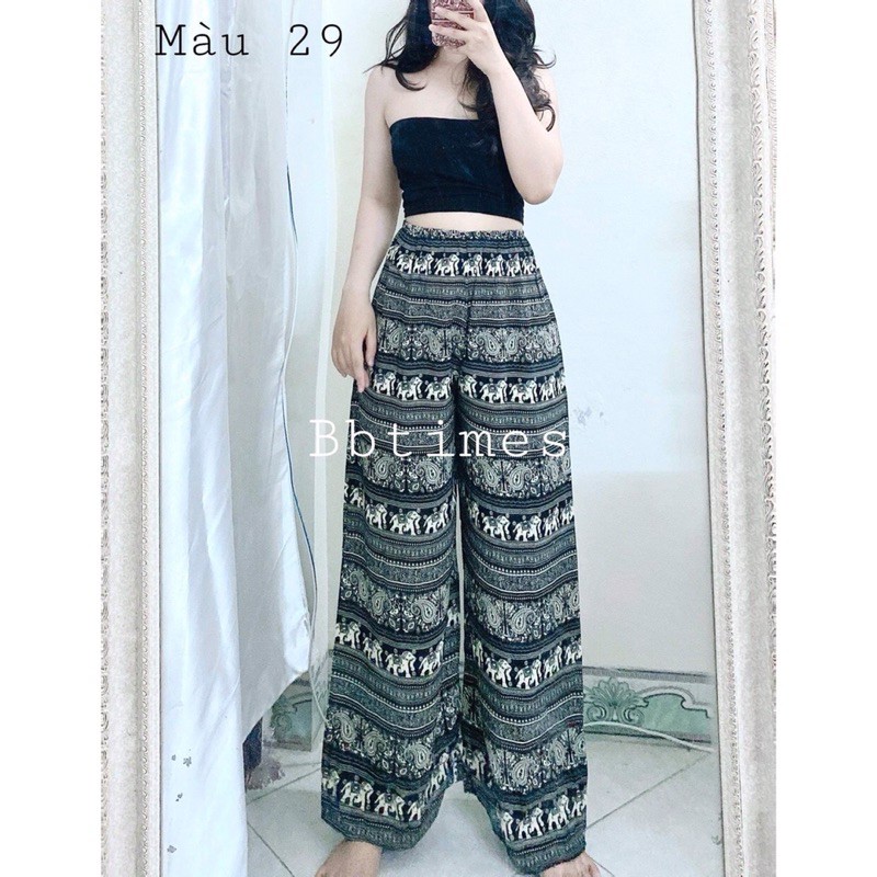 Quần lanh thổ Cẩm ống rộng dáng dài (50-70kg)