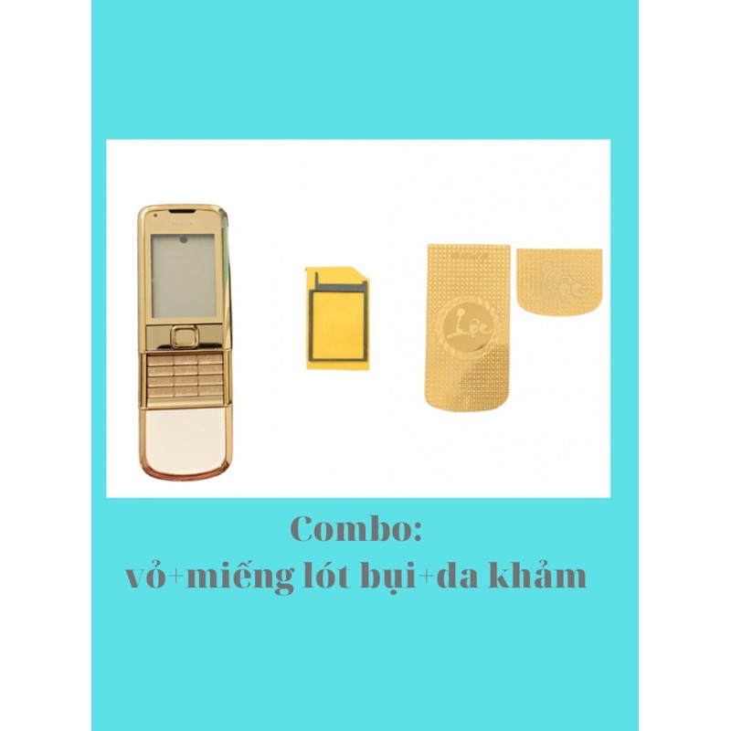 vỏ điện thoại Nokia 8800,da khảm,miếng lót chống bụi