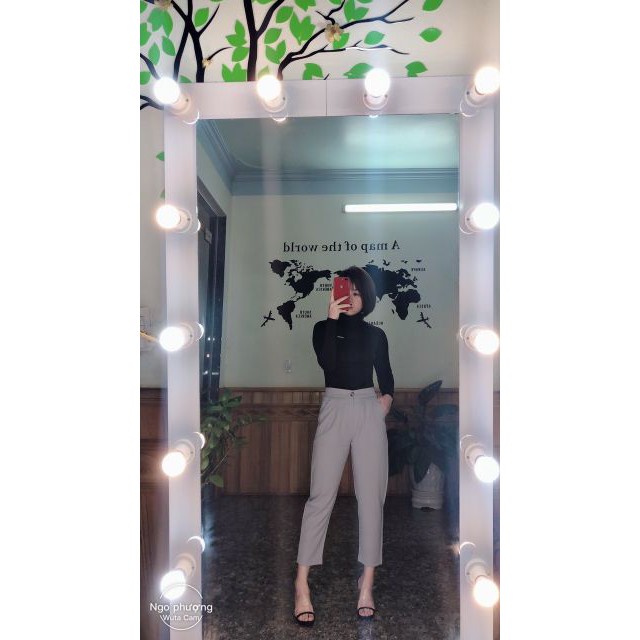 Quần Baggy Vải Đũi Nhật Cạp Cúc Lưng Chun Quảng Châu Siêu Hot