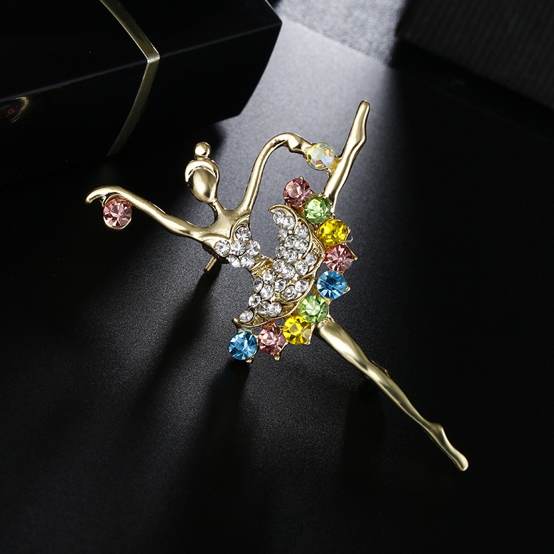 Ghim Cài Áo Hình Vũ Công Ba Lê Đính Đá Thời Trang