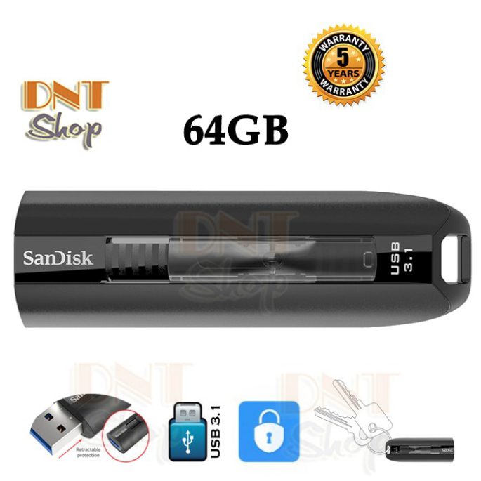 USB 3.1 SanDisk Extreme Go CZ800 64GB 200MB/s (SDCZ800-064G-A46)