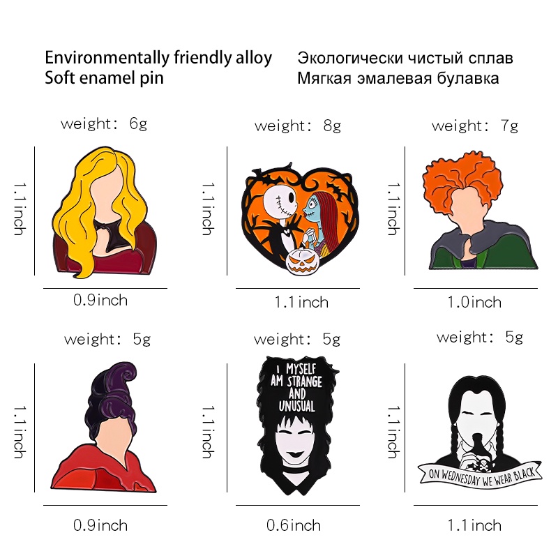 Ghim cài áo QIHE JEWELRY hình quả bí ngô Halloween ngộ nghĩnh