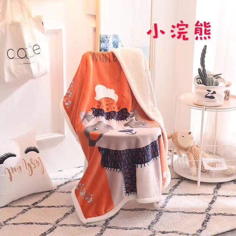 Chăn lông cừu May Bedding kích thước 1mx1m4 dành cho trẻ em mềm mịn mang đi lớp