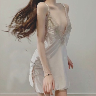 (sẵn) Váy ngủ lụa siêu đẹp phối ren