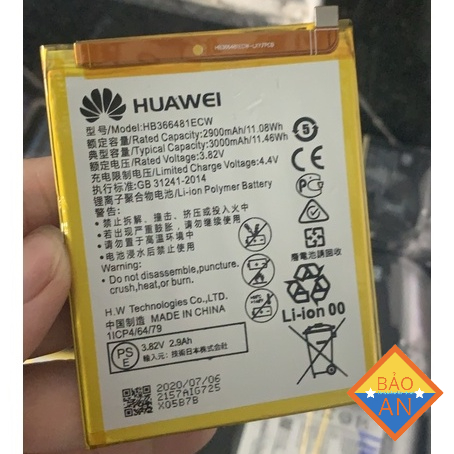 Pin Huawei Gr5 mini/ GT3/ Honor 9i / P10 Lite/ P20/ G9/ Nova 3E/ Y7 Pro 2018/ Y6 Prime 2018/Honor 7C HB366481ECW