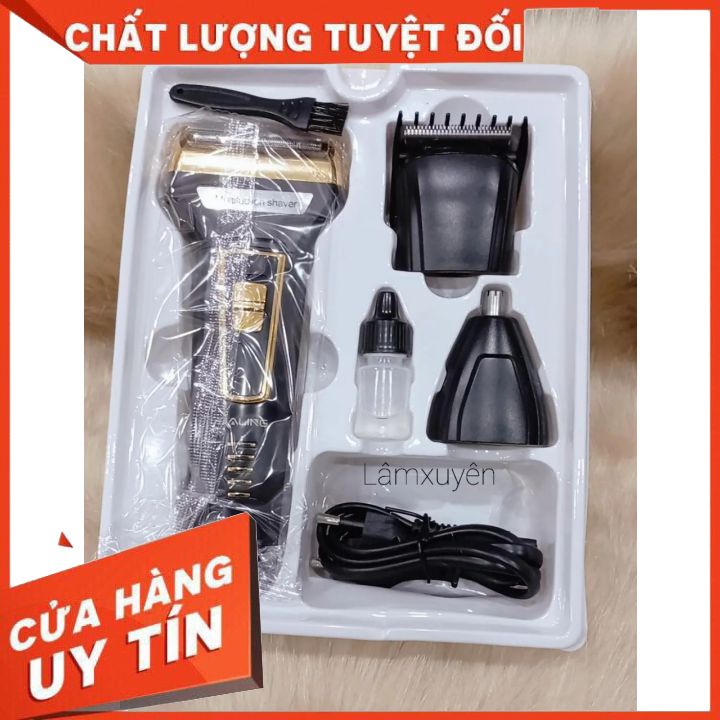 Máy Cạo Râu Đa Năng DALING DL 9001  cắt tỉa tóc _ lông mũi Nhỏ Gọn Cắt Siêu Sắc Siêu Bền Pin Cực Trâu [tậngốc]