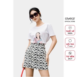 Chân váy công sở 92WEAR, đủ màu, đủ size, dáng A JAA1606