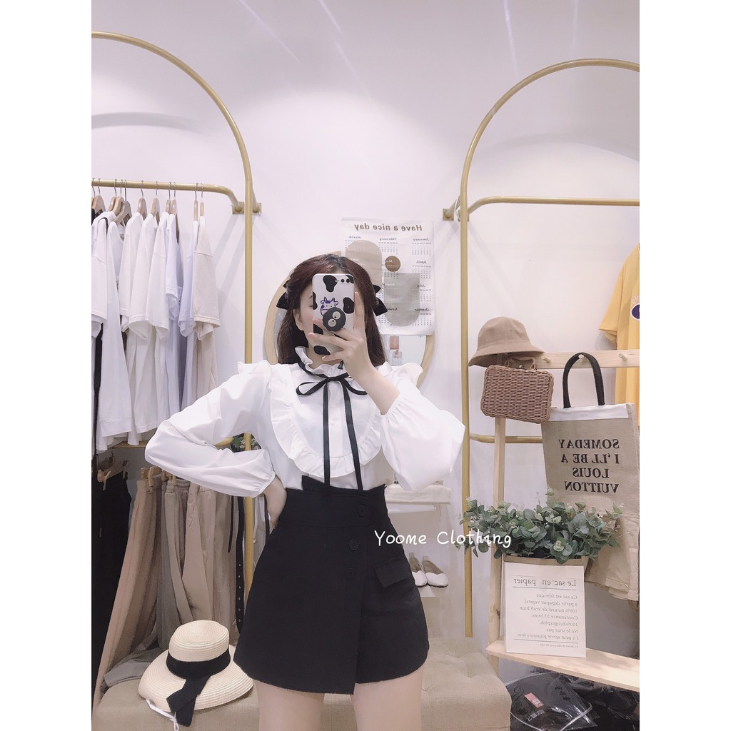 Quần giả váy cạp vạt lệch khuy umi lụa , chân váy cạp lệch khuy umi lụa cho nữ Yoomeclothing [ ẢNH THẬT SHOP CHỤP] | BigBuy360 - bigbuy360.vn
