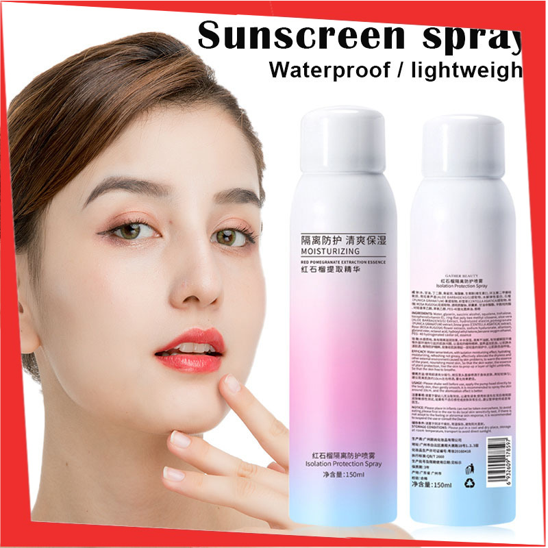 Xịt Chống Nắng Tiện Lợi Dưỡng Ẩm Làm Trắng Da Là Lớp Bảo Vệ Hoàn Hảo Chống Tia UV 150ml Dung Tích