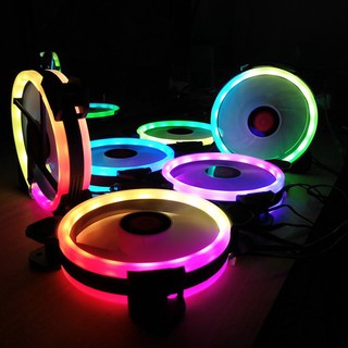 Combo 5 Fan Led RGB Digital HXHS + Tặng Bộ Hub Kết Nối Nguồn Và Điều Khiển