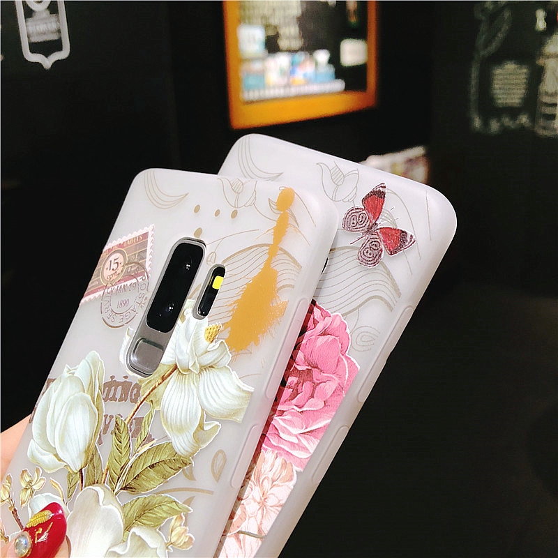 Ốp lưng điện thoại in hoạt hình White Pink Peony Pattern cho Samsung Galaxy A51 A71 A50S A30S A70 A50 A30 A20 A10 M10 A7 2018 Note 10 9 8 S20 Ultra S10 S9 S8 Plus