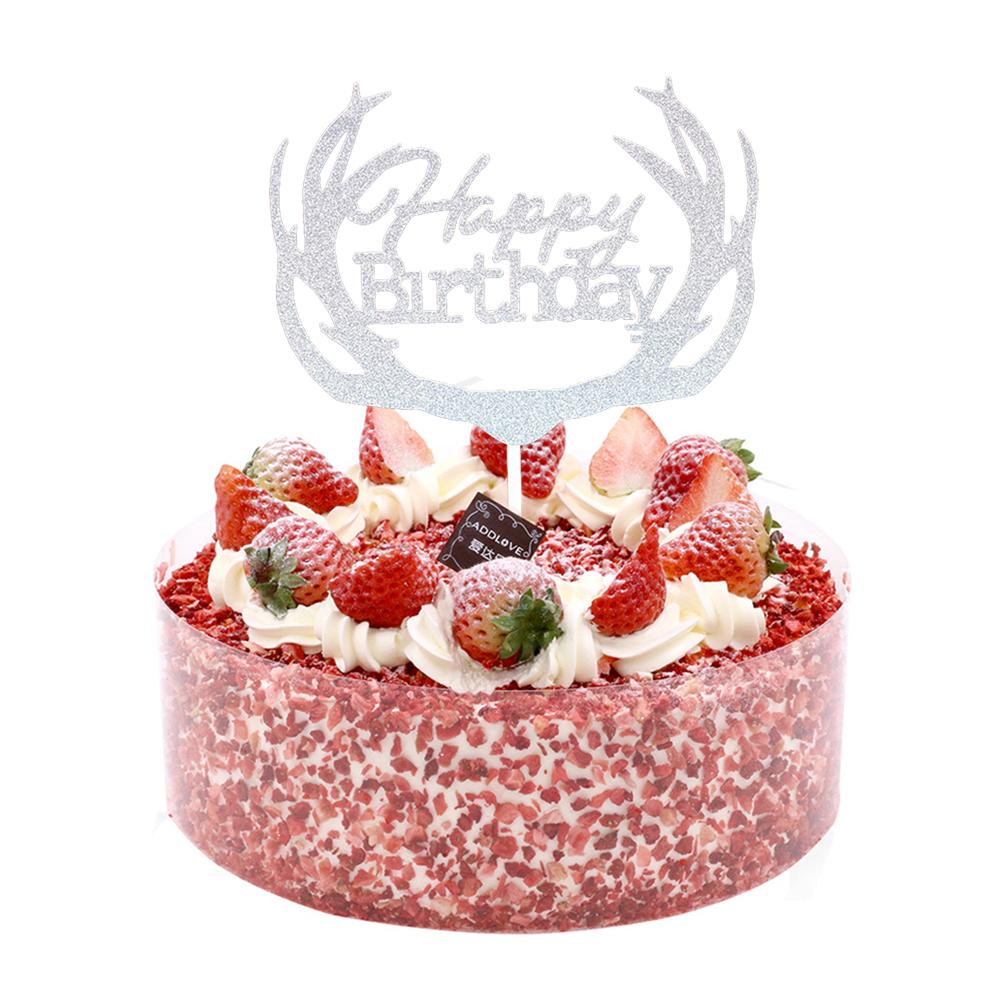 Que Chữ Happy Birthday Cắm Trang Trí Bánh Kem