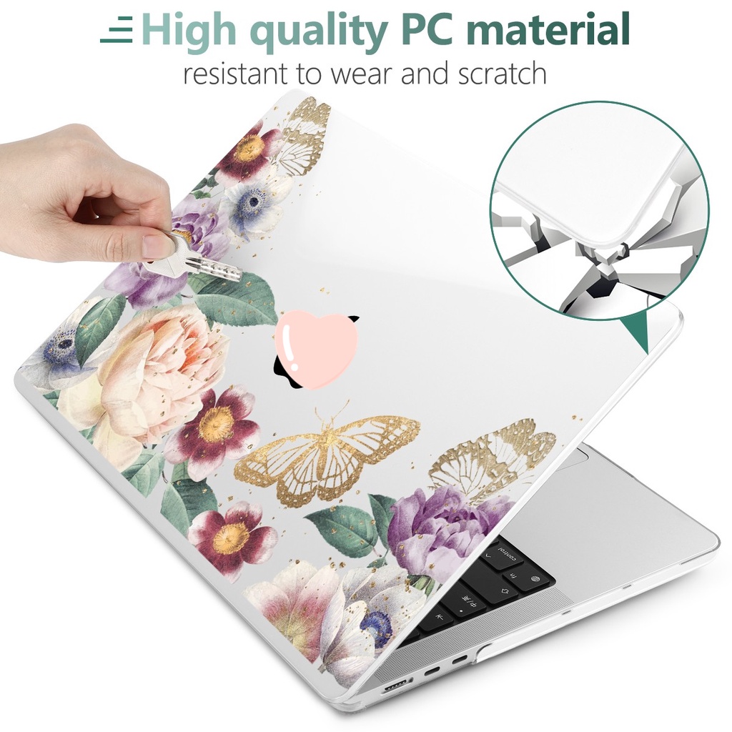 Ốp Máy Tính Bảng 4 Trong 1 Cho MacBook Pro Air M2 2022 A2681 A2338 M1 2020 Air13 A2337 A2179 Pro14.2 / 16.2 M1 2021 A2442 Retina Touch A1708 A1706 A2251Cover