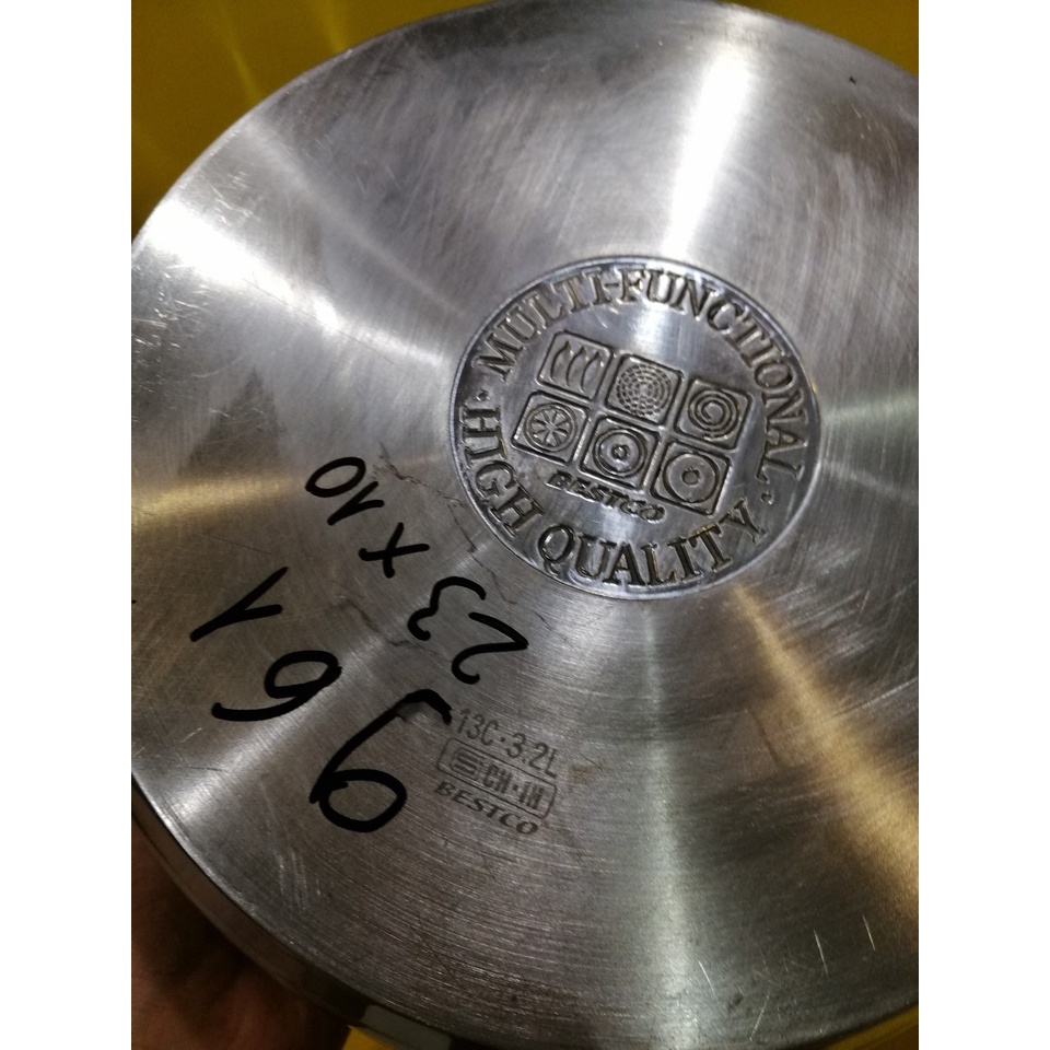 Nồi inox nội địa Nhật, size 23cm, cao 10cm (mã 961), Dùng được bếp từ