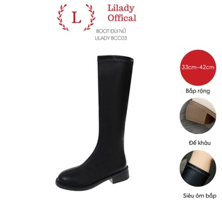 Boot đùi nữ cao cổ đế bệt 3-4 phân