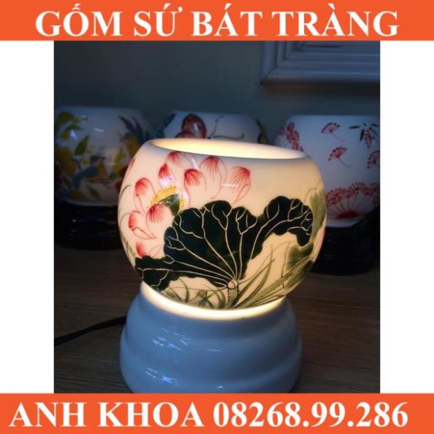 Đèn xông tinh dầu điện size nhỡ - Gốm sứ Bát Tràng Anh Khoa