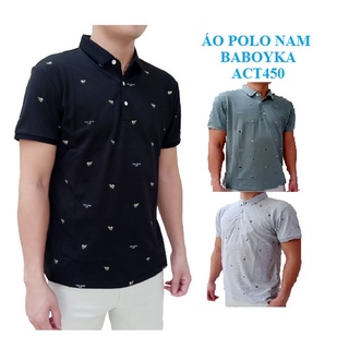 Áo polo nam baboyka in hoạ tiết nổi bật chất lacost trẻ trung phong cách
