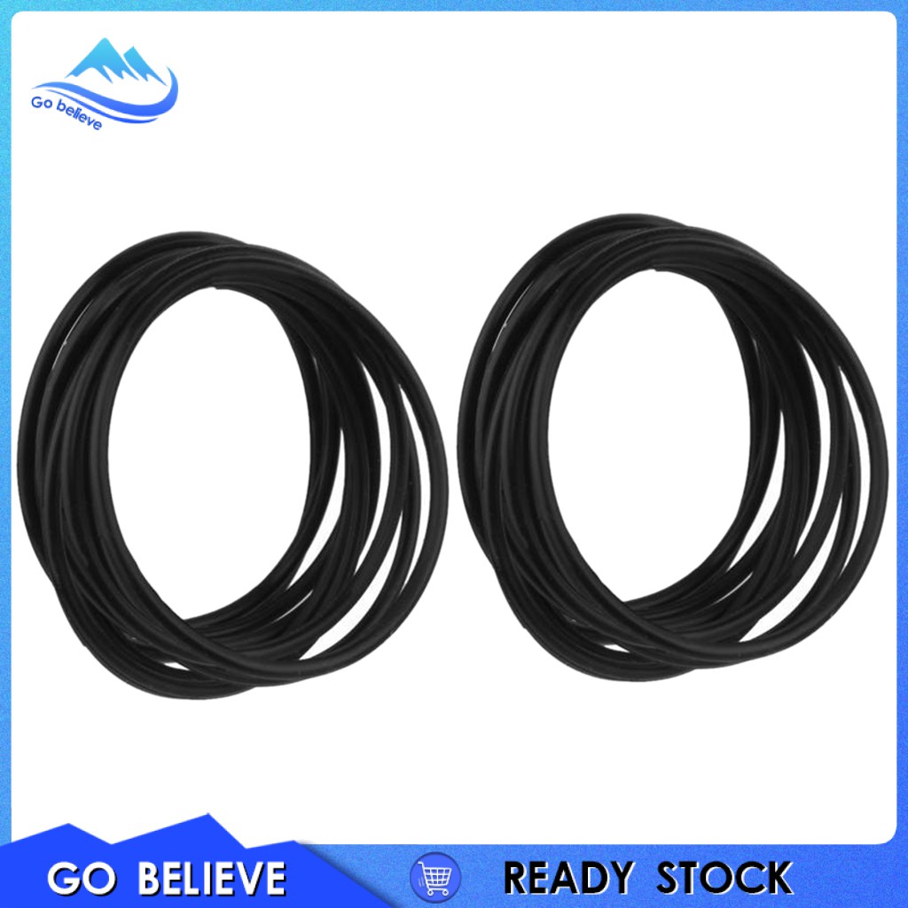 Set 20 Dây Buộc Tóc Silicone Co Giãn Màu Đen