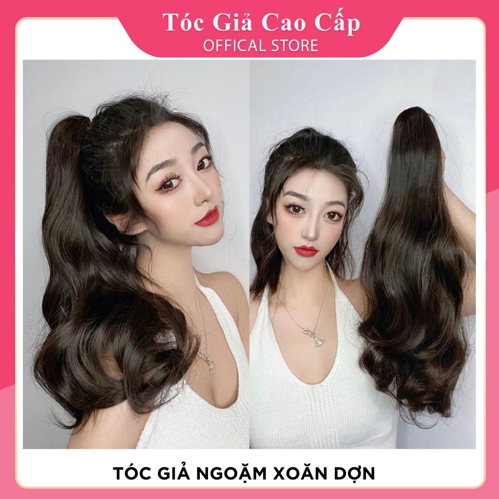 Tóc giả ngoặm ❤️FREESHIP❤️ Tóc giả ngoặm màu sáng, N44