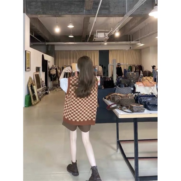 Áo Gile Len Kẻ Ô Vuông Bigsize Đến 100kg