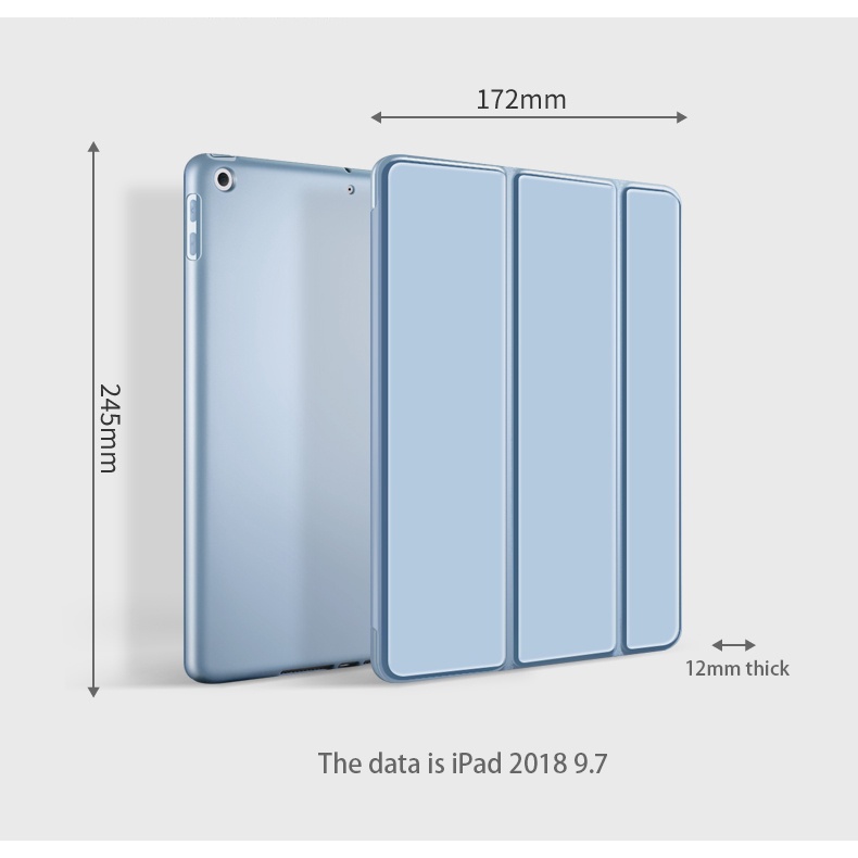 Bao da máy tính bảng màu trơn cho iPad 98765432 10.2 pro11 Mini 654321 Air4 10.9 air321 9.7Pro 10.5 2020/2019/2018/2017