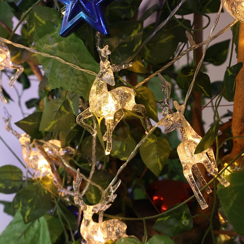 Dây Đèn LED Trang Trí Bằng PVC Trong Suốt 1.5M Hình Nai Sừng Tấm