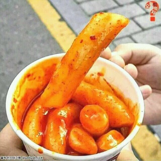 bánh gạo cay tokbokki nấu tại nhà 500g bánh kèm sốt