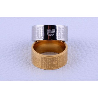 Nhẫn khắc chú đại bi titanium vĩnh viễn không đen gỉ