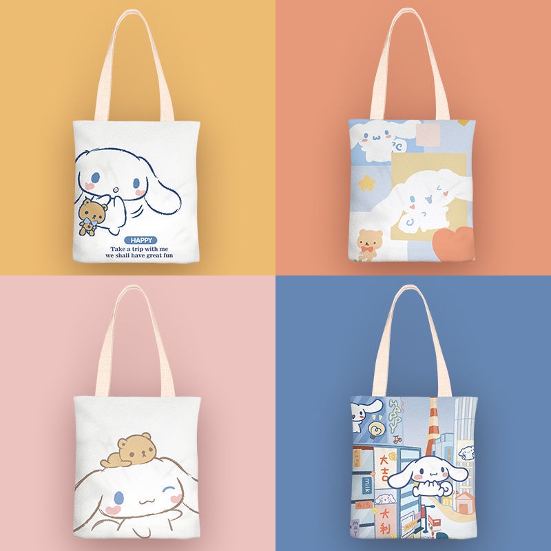 Túi vải canvas in hình chú chó đáng yêu
