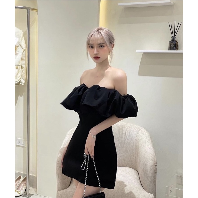 💓FREESHIP 💓 VÁY TRỄ VAI QUYẾN RŨ 2 MÀU ĐEN/ TRẮNG