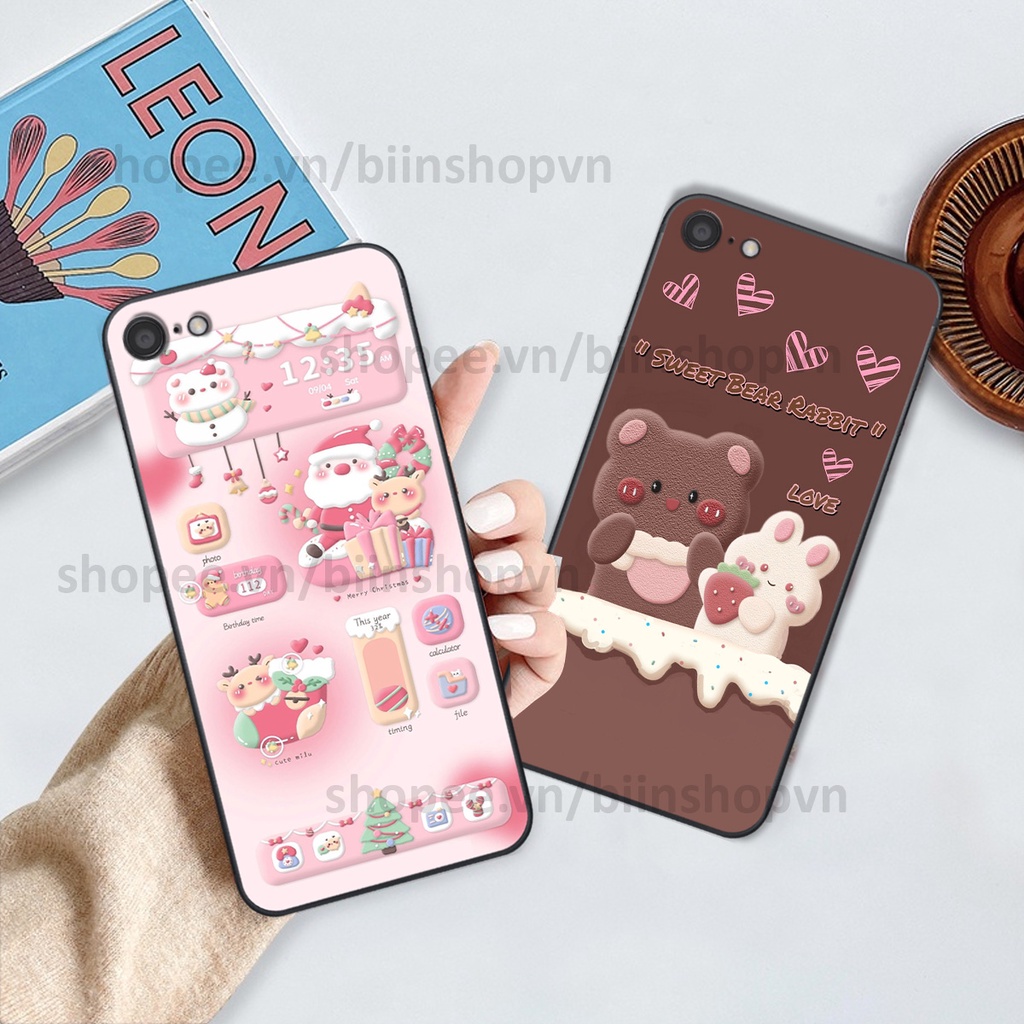 Ốp Oppo A71 / A83 in hình gấu chocolate kẹo ngọt siêu đẹp siêu xinh