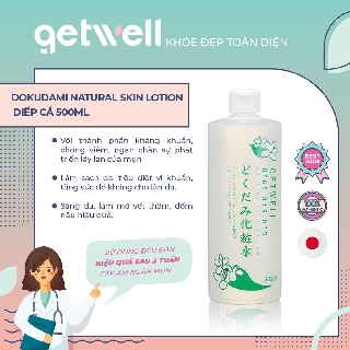 TONER DIẾP CÁ DOKUDAMI NATURAL SKIN LOTION GIẢM MỤN VÀ SE KHÍT LỖ CHÂN LÔNG 500ML