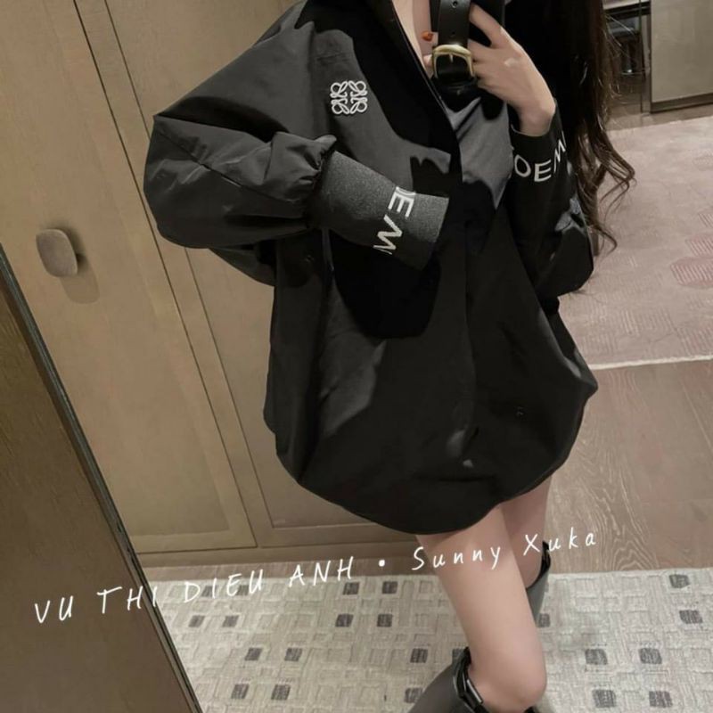 Áo sơ mi thêu tay bo len