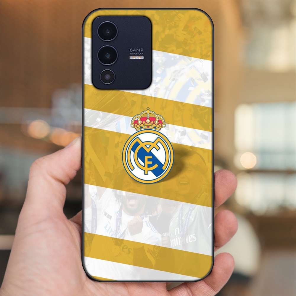 Ốp lưng Vivo V23 5G viền đen in hình Real Madrid