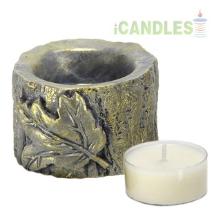 COMBO 6 chân đế nến tealight KHÚC CÂY bằng đá poly