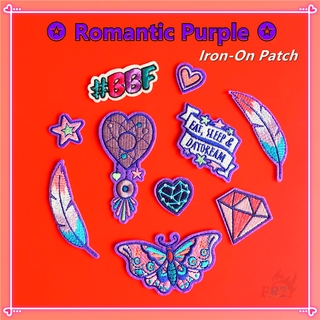 Miếng vá thêu/ ủi lên quần áo DIY thiết kế trái tim ngôi sao bươm bướm và nhiều mẫu khác tùy chọn thời trang