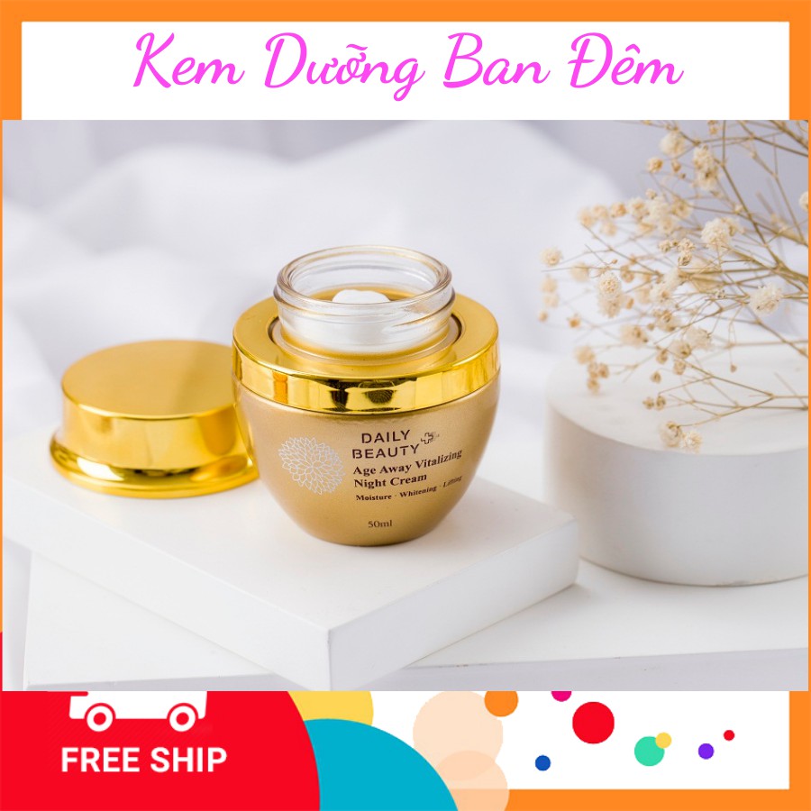 Kem dưỡng da ban đêm Daily Beauty Age Away Vitalizing Night Cream R&B Việt Nam, Đánh Thức Thanh Xuân, Trẻ Hóa Làn Da