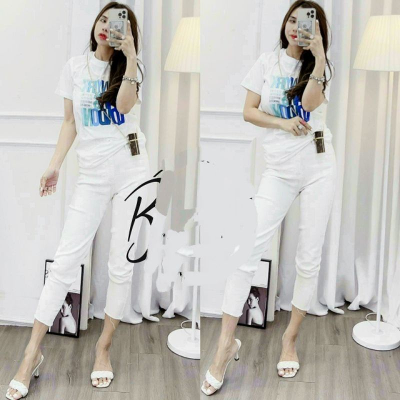 Áo phông dáng vừa dễ phối đồ ( hình tự chụp )