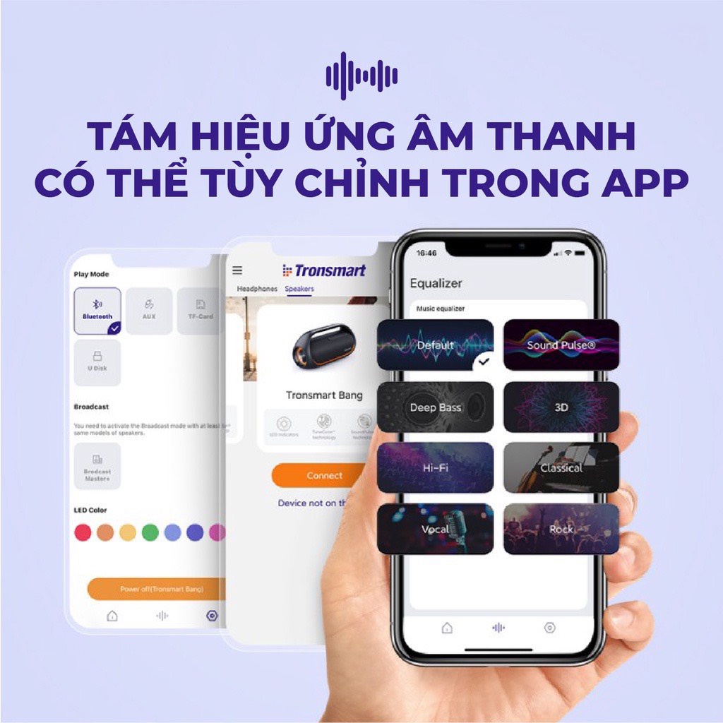 Loa Bluetooth 5.3 Tronsmart Bang Công suất 60W, Chống nước IPX6, Pin 10800mah