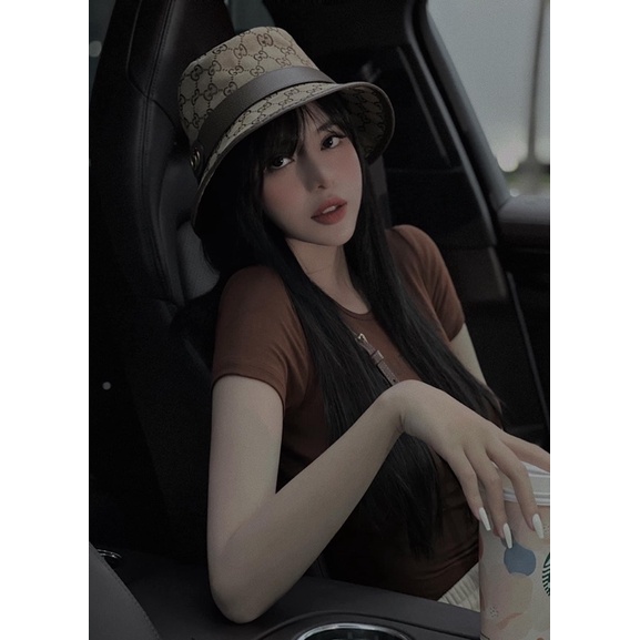 Mũ vành bucket GC chữ nhỏ, vòng mũ 57cm chuẩn form hãng, hàng Quảng Châu loại 1